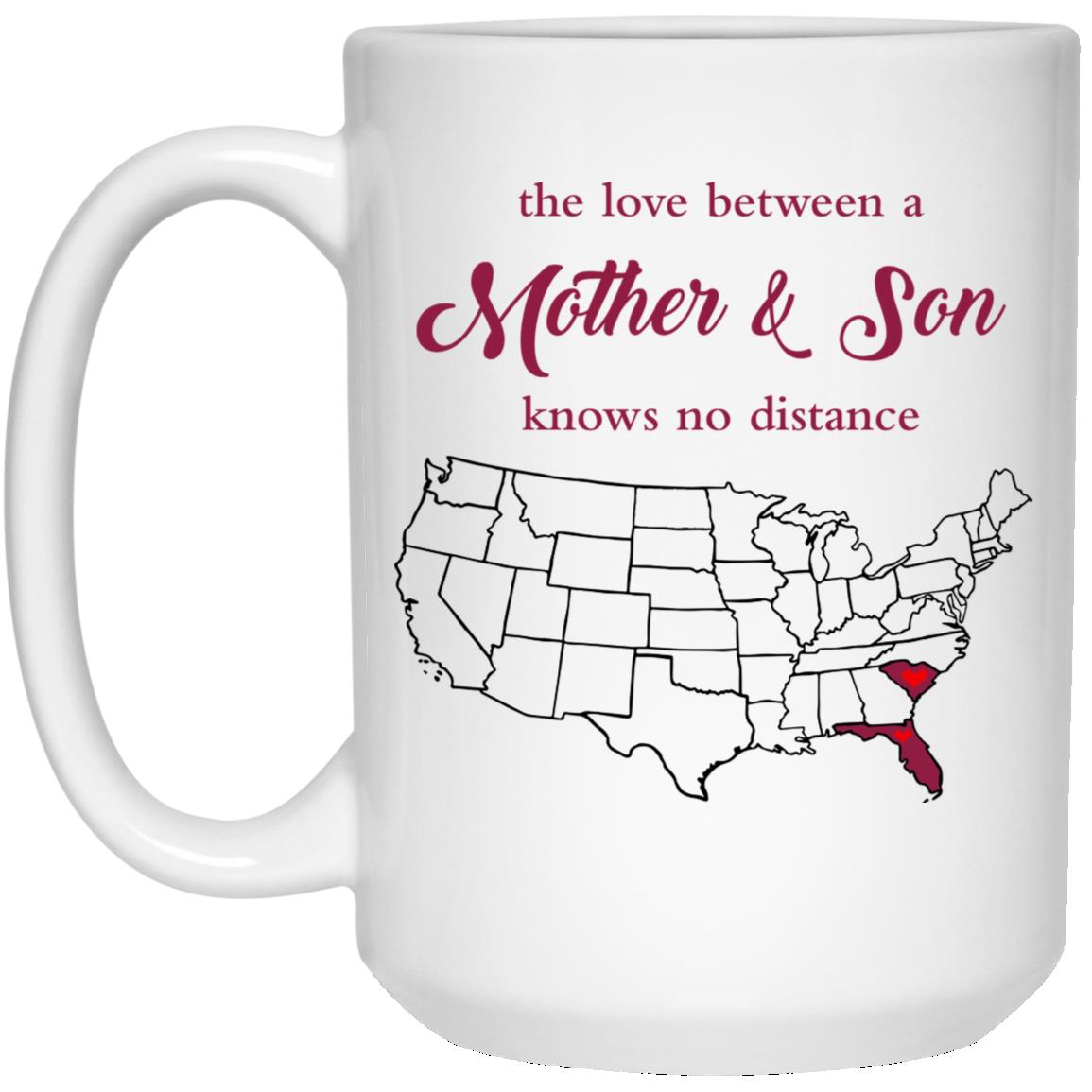Florida South Carolina The Love Between Mother And Son Mug - Mug Teezalo