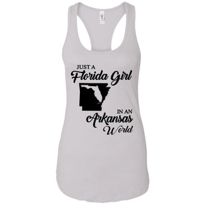 Just A Florida Girl In An Arkansas World T-Shirt - T-shirt Teezalo