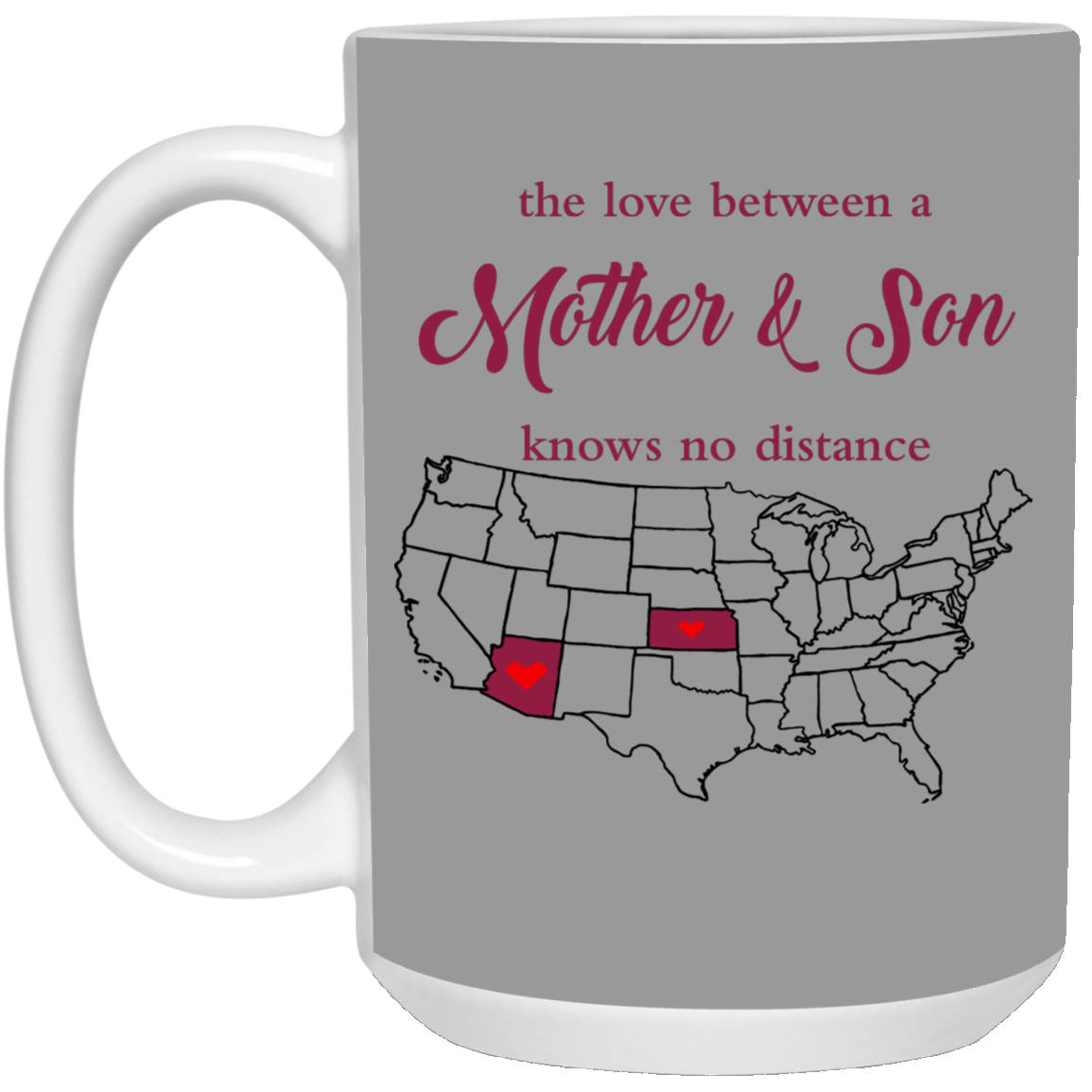 Kansas Arizona The Love Between Mother And Daughter Mug - Mug Teezalo