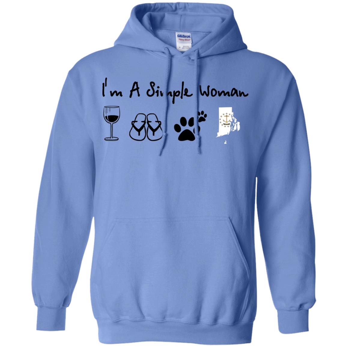 Rhode Island I'm Just A Simple Woman Hoodie - Hoodie Teezalo