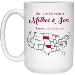 Oklahoma South Dakota The Love Between Mother And Son Mug - Mug Teezalo