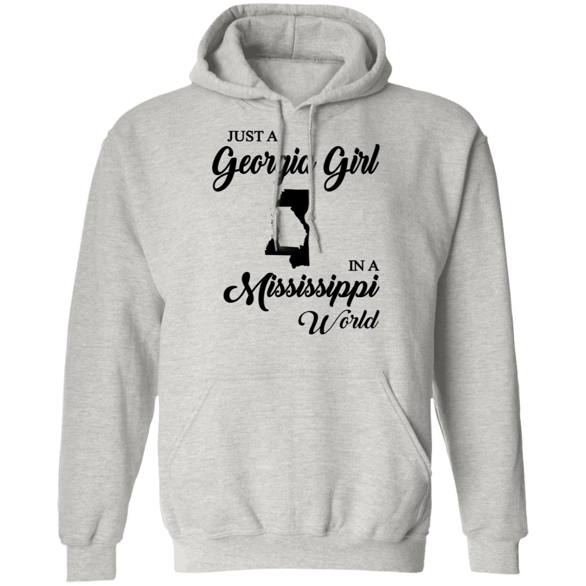 Just A Georgia Girl In A Mississippi World T-Shirt - T-Shirt Teezalo