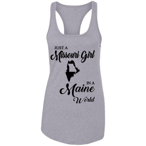 Just A Missouri Girl In A Maine World T Shirt - T-shirt Teezalo