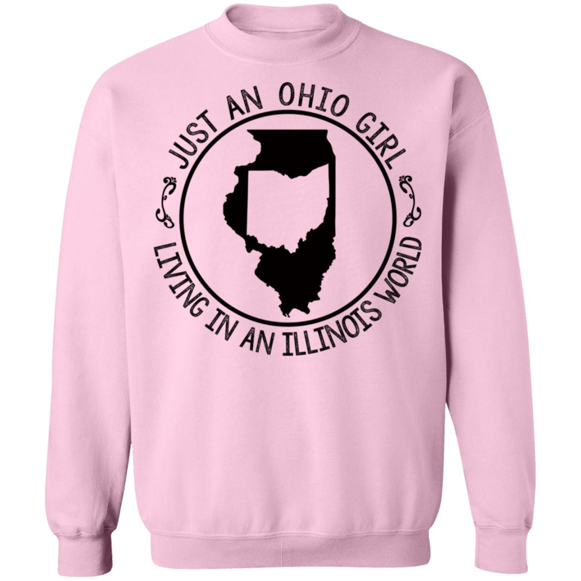 Just An Ohio Girl Living In An Illinois World T-Shirt - T-shirt Teezalo