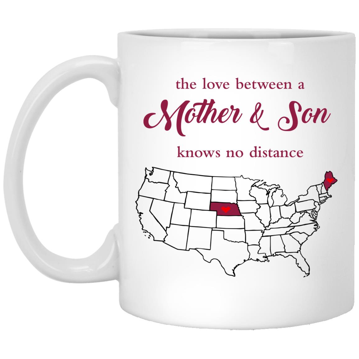Maine Nebraska The Love Between Mother And Son Mug - Mug Teezalo