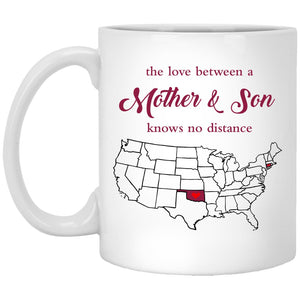 Connecticut Oklahoma The Love Between Mother And Son Mug - Mug Teezalo