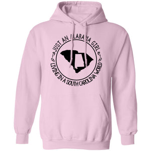 Alabama Girl Living In South Carolina World T-Shirt - T-shirt Teezalo