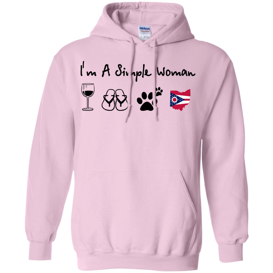 Ohio I'm A Simple Woman Hoodie - Hoodie Teezalo