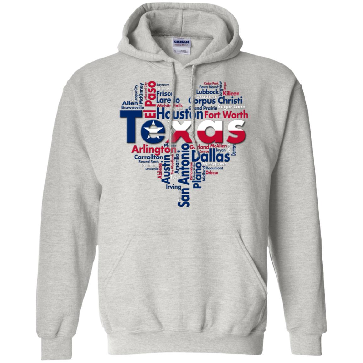 Texas City Heart T- Shirt - T-shirt Teezalo