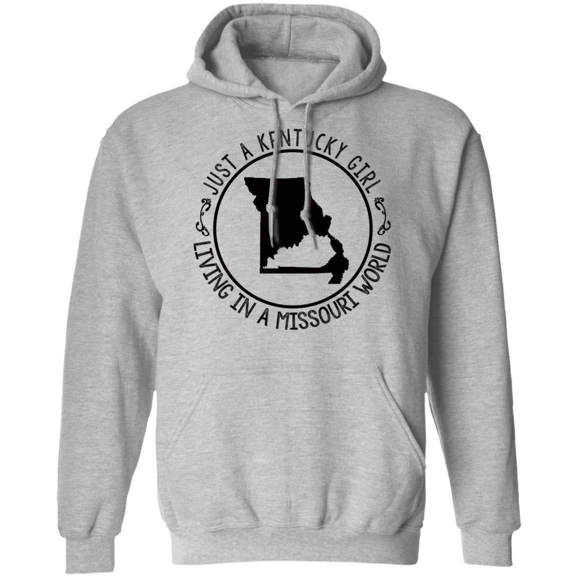 Kentucky Girl Living In Missouri World T-Shirt - T-shirt Teezalo