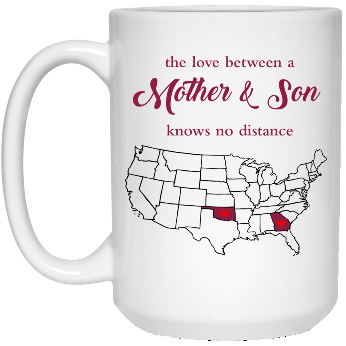 Oklahoma Georgia The Love Between Mother And Son Mug - Mug Teezalo