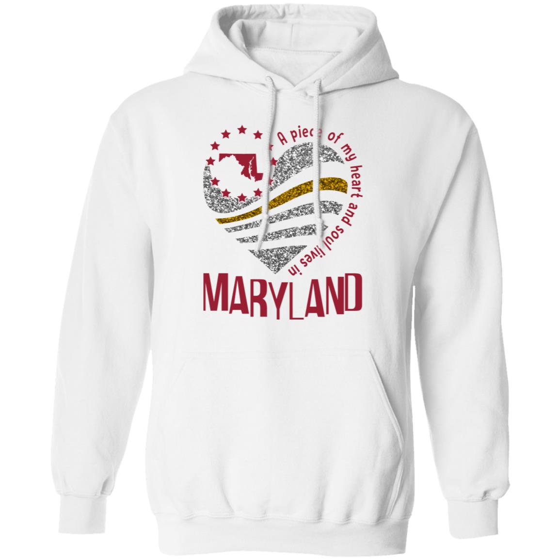My Heart And Soul Lives In Maryland T-Shirt - T-shirt Teezalo