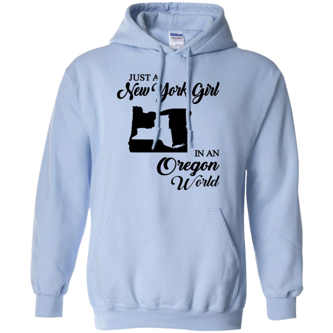 Just A New York Girl In An Oregon World T-Shirt - T-shirt Teezalo