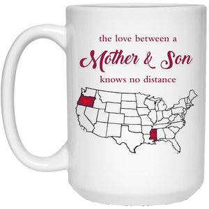 Mississippi Oregon The Love Between Mother And Son Mug - Mug Teezalo