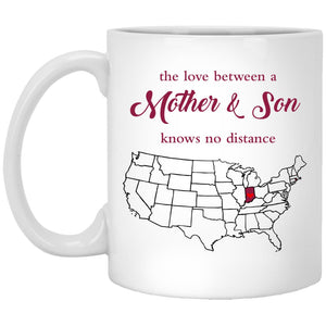 Rhode Island Indiana The Love Between Mother And Son Mug - Mug Teezalo