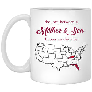 Florida Kentucky The Love Between Mother And Son Mug - Mug Teezalo