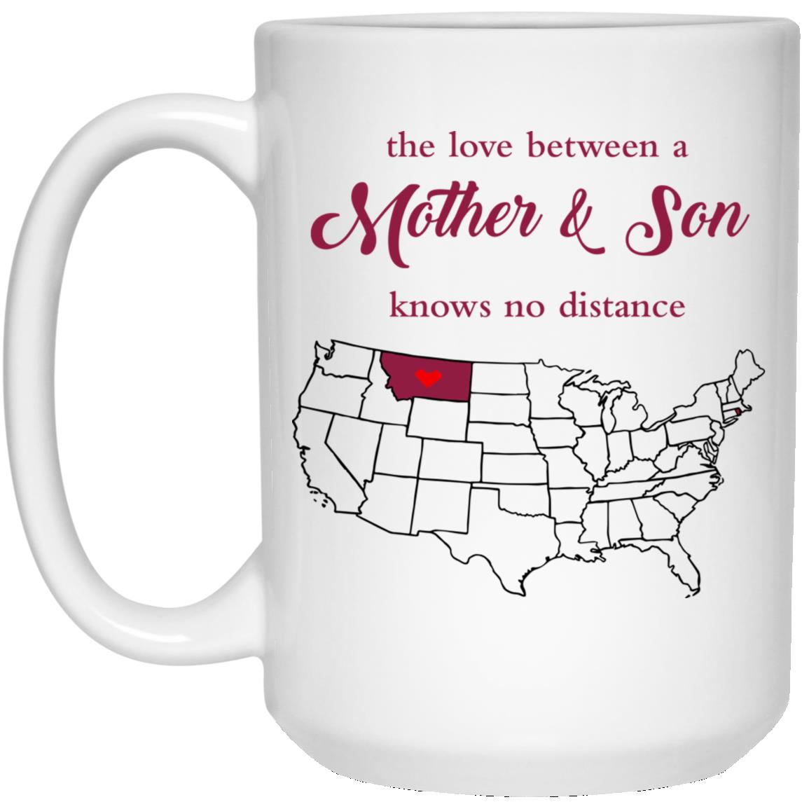 Montana Rhode Island The Love Between Mother And Son Mug - Mug Teezalo