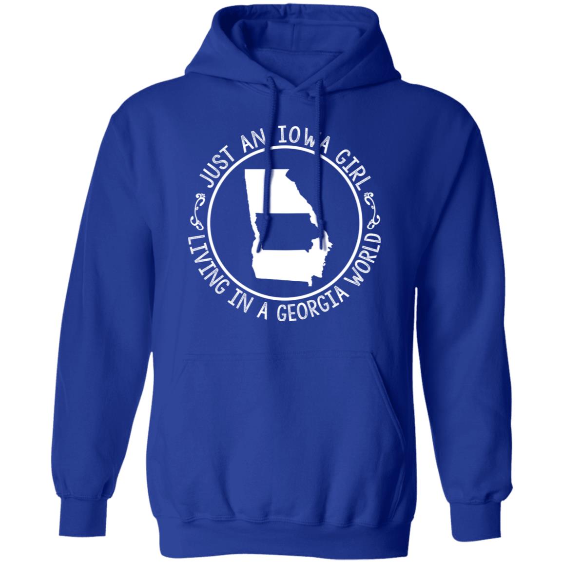 Just An Iowa Girl Living In A Georgia World T-Shirt - T-shirt Teezalo