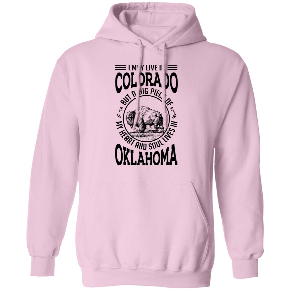 Live In Colorado But A Big Piece Of My Heart And Soul Lives In Oklahoma T- Shirt - T-shirt Teezalo
