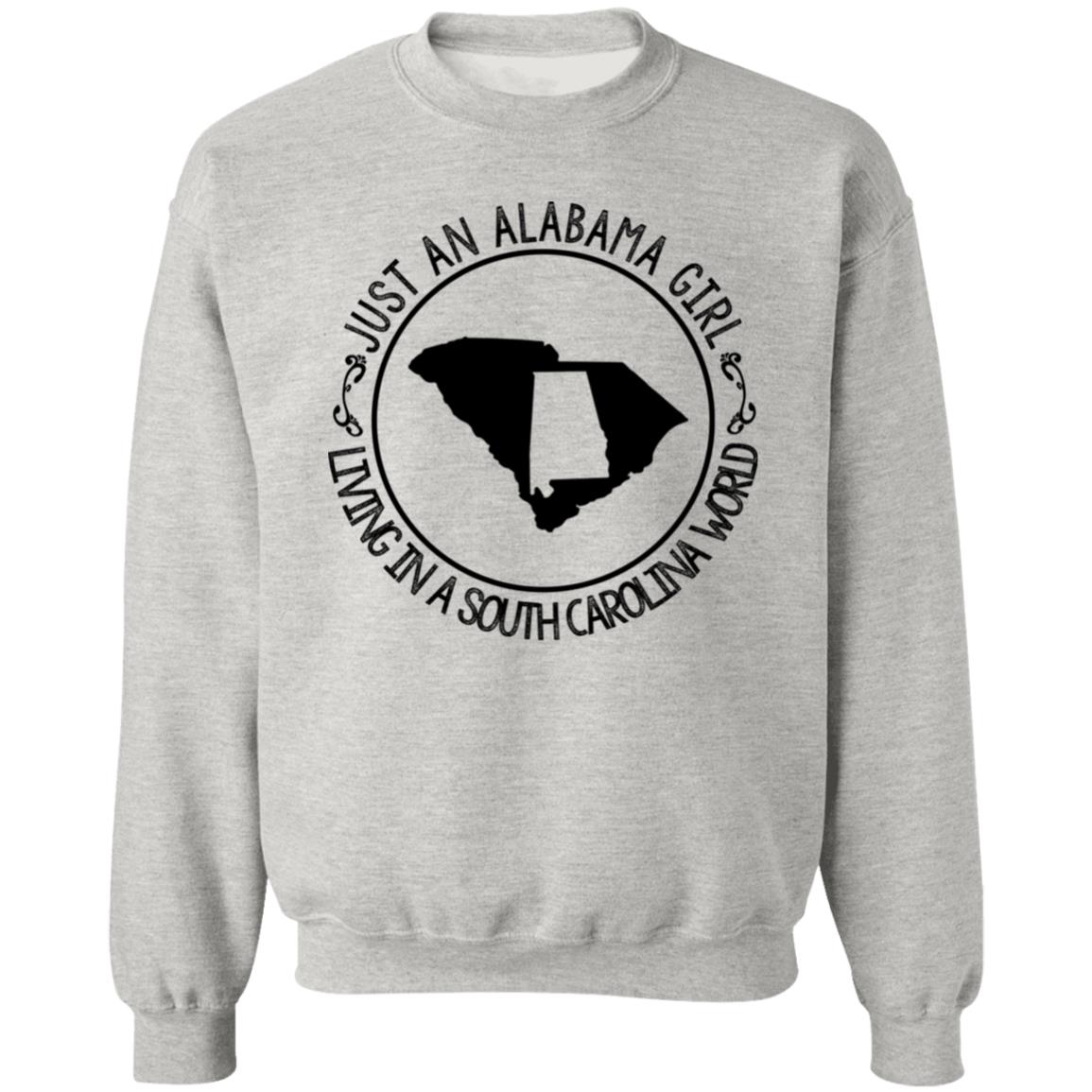 Alabama Girl Living In South Carolina World T-Shirt - T-shirt Teezalo