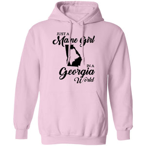 Just A Maine Girl In A Georgia World T-Shirt - T-shirt Teezalo
