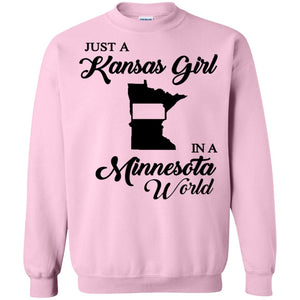 Just A Kansas Girl In A Minesota World T- Shirt - T-shirt Teezalo