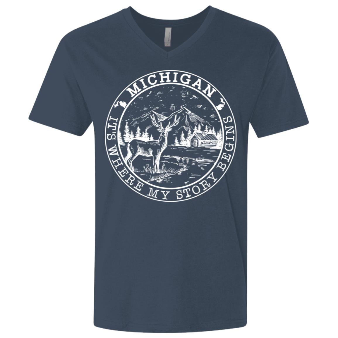 Michigan It's Where My Story Begins T-Shirt - T-shirt Teezalo
