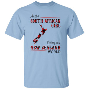 South African Girl Living In New Zealand World T-Shirt - T-shirt Teezalo
