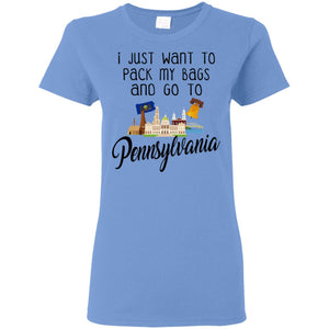 I Just Want To Pack My Bags And Go To Pennsylvania Hoodie - Hoodie Teezalo