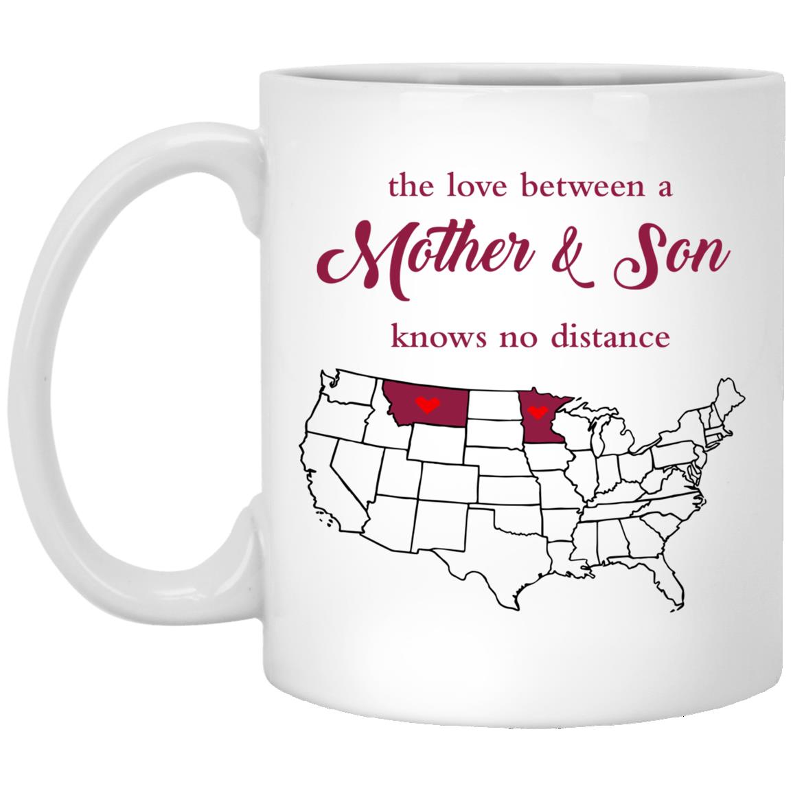 Montana Minnesota The Love Between Mother And Son Mug - Mug Teezalo