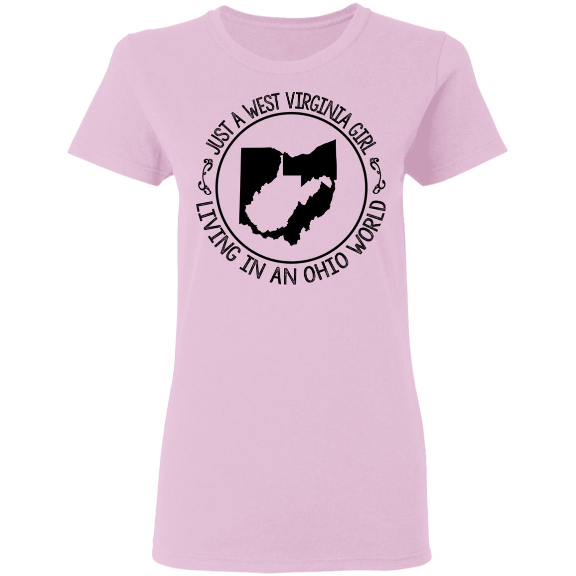 Just A West Virginia Girl Living In An Ohio World Hoodie - Hoodie Teezalo