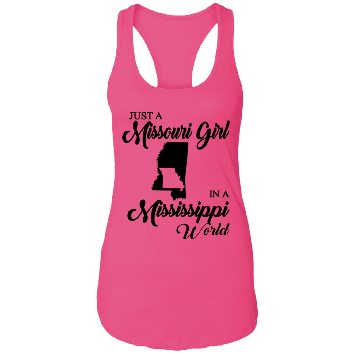 Just A Missouri Girl In A Mississippi World T-Shirt - T-shirt Teezalo