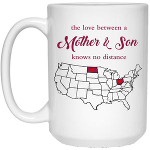 North Dakota Ohio The Love Between Mother And Son Mug - Mug Teezalo