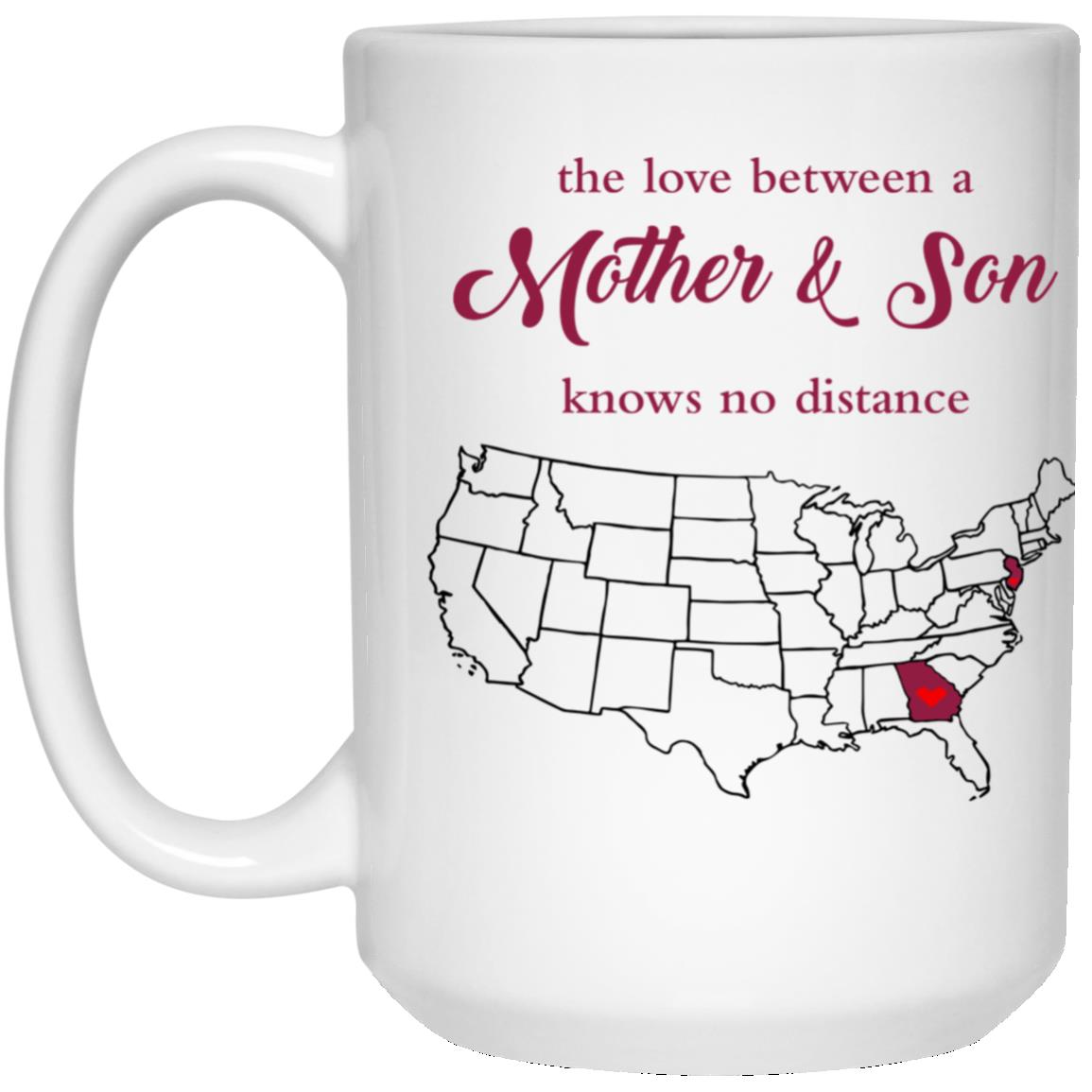 New Jersey Georgia The Love Between Mother And Son Mug - Mug Teezalo