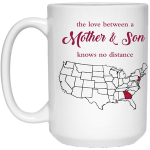 New Jersey Georgia The Love Between Mother And Son Mug - Mug Teezalo