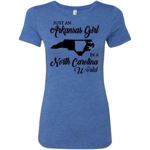 Just An Arkansas Girl In A North Carolina World T-Shirt - Hoodie Teezalo