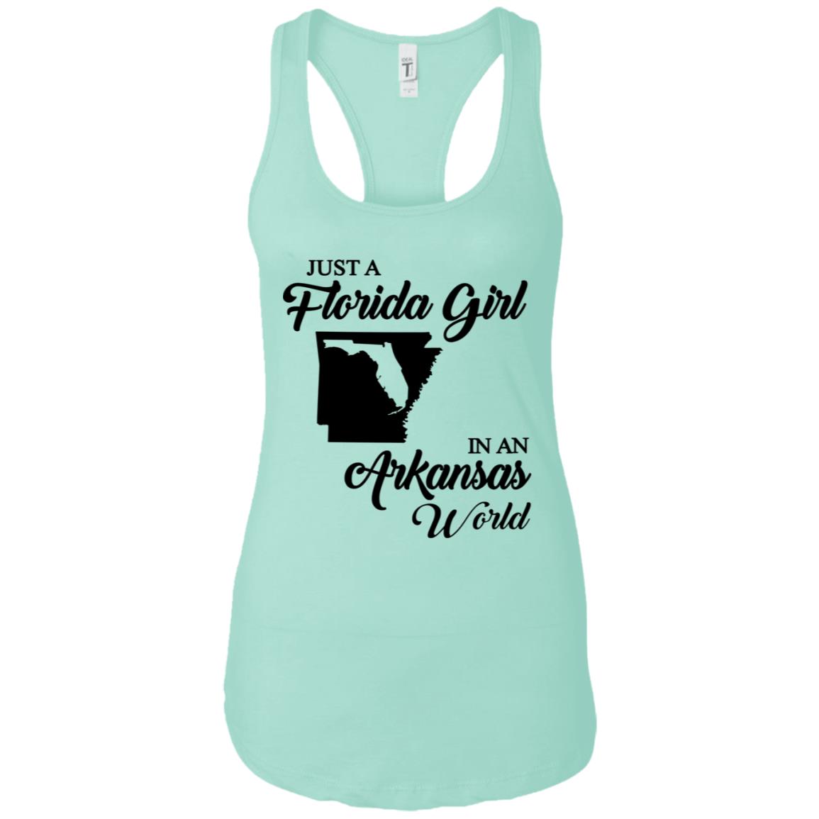 Just A Florida Girl In An Arkansas World T-Shirt - T-shirt Teezalo