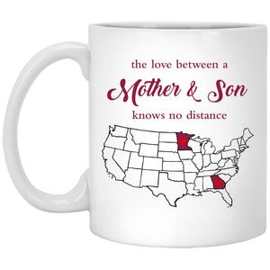 Minnesota Georgia The Love Between Mother And Son Mug - Mug Teezalo