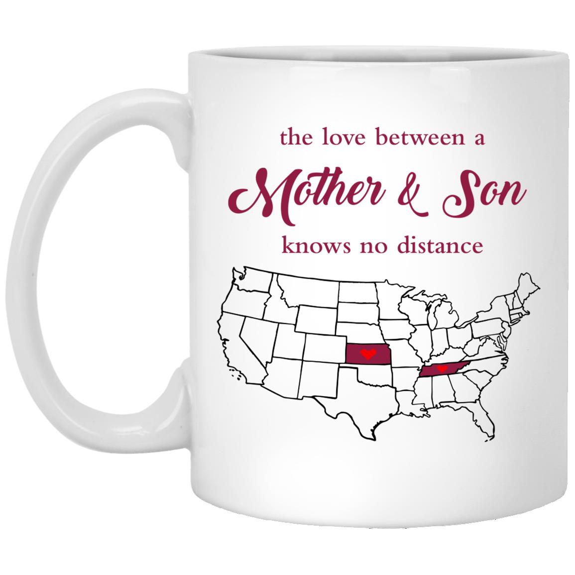 Tennessee Kansas The Love Between Mother And Son Mug - Mug Teezalo