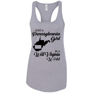 Just A Pennsylvania Girl In A West Virginia World T-Shirt - T-shirt Teezalo