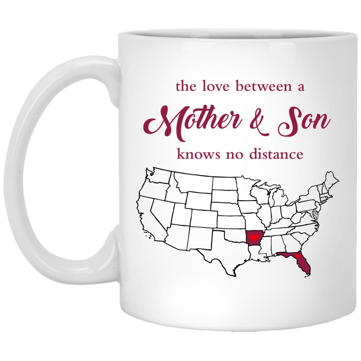 Florida Arkansas The Love Between Mother And Son Mug - Mug Teezalo