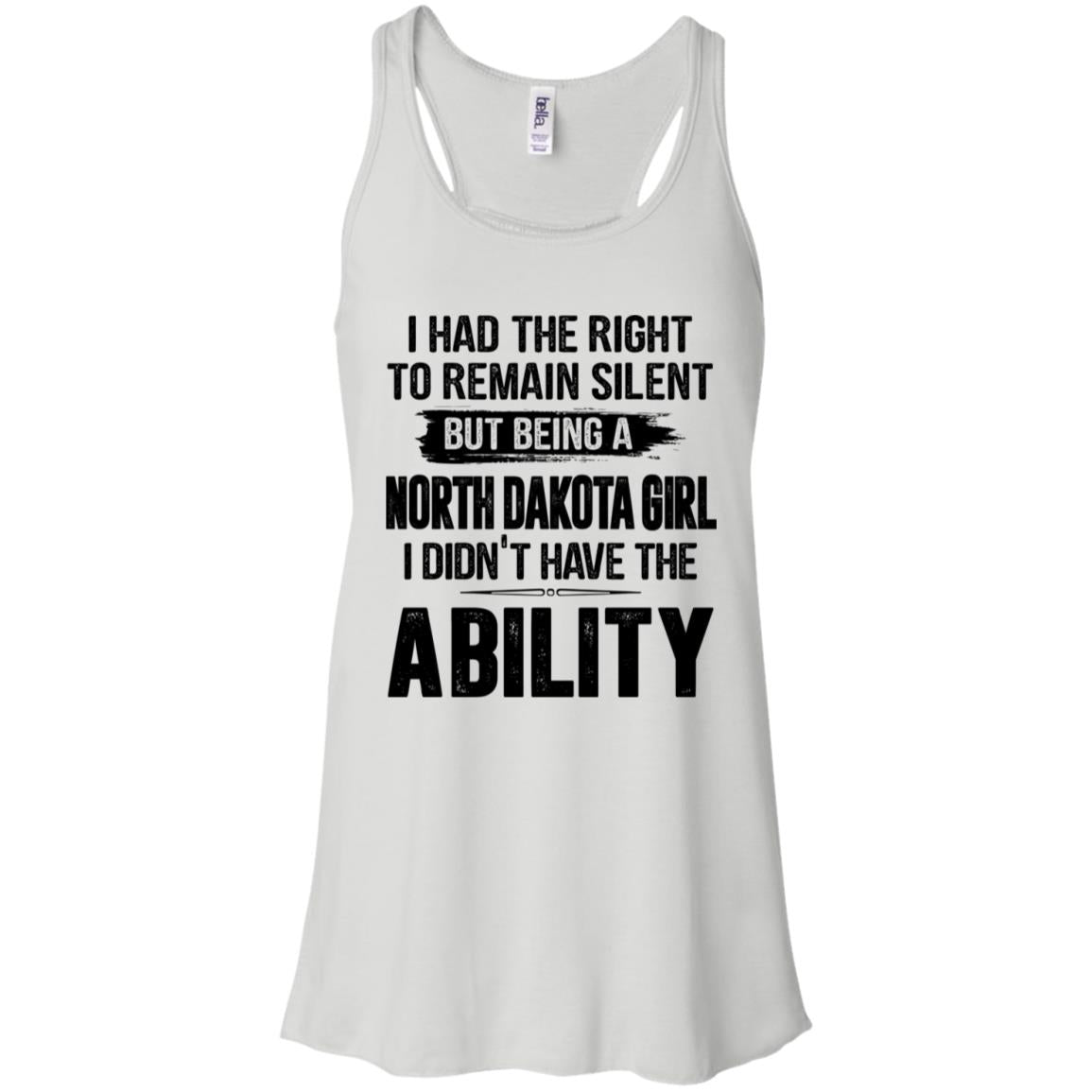 I Had The Right To Remain Silent But Being An North Dakota Girl V-neck - Hoodie Teezalo