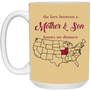 Illinois Missouri The Love Between Mother And Son Mug - Mug Teezalo