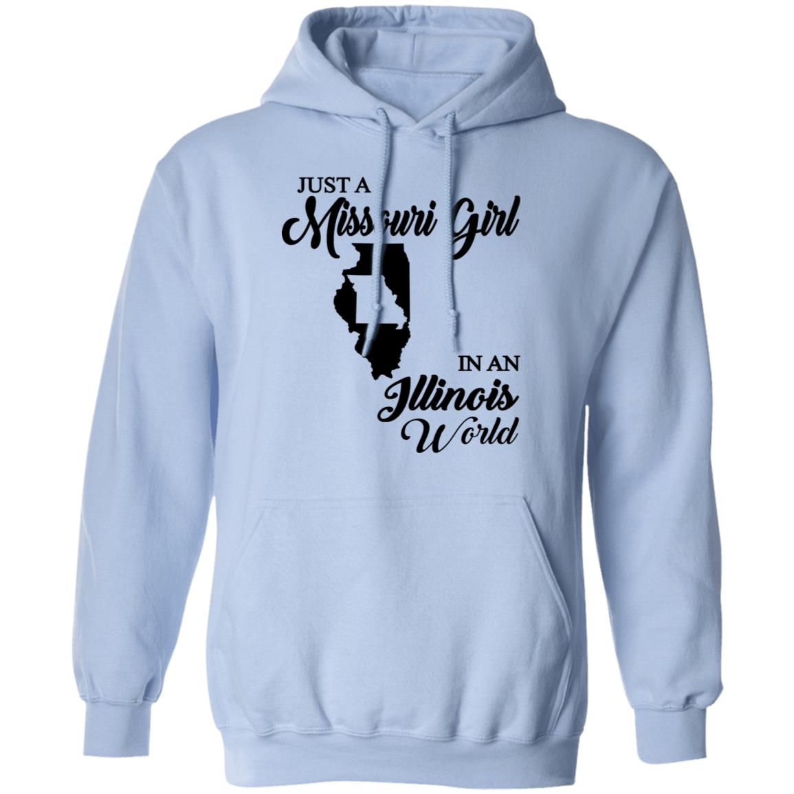 Just A Missouri Girl In An Illinois World T-Shirt - T-shirt Teezalo