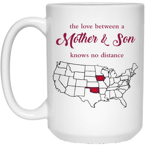 Iowa Oklahoma The Love Between Mother And Son Mug - Mug Teezalo