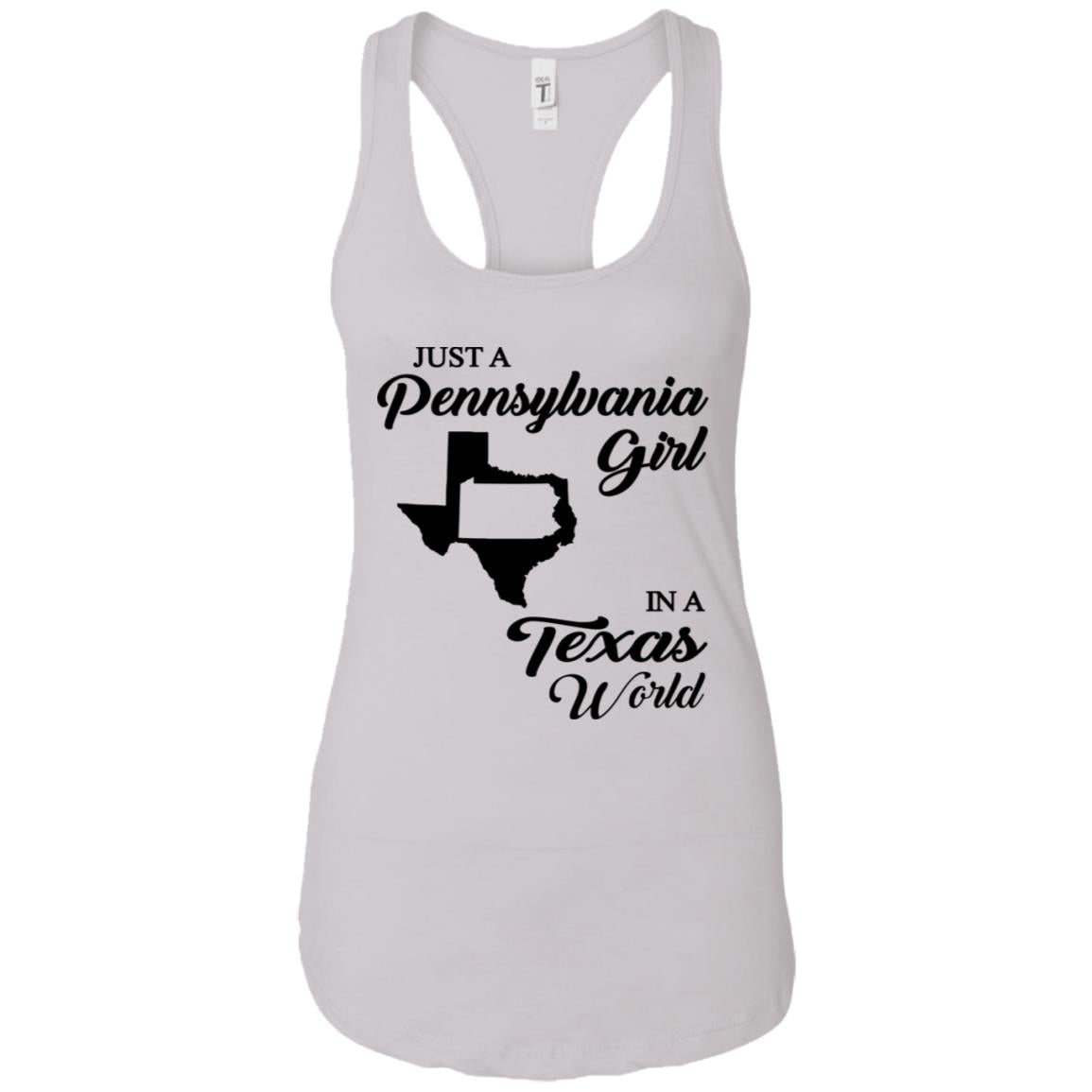 Just A Pennsylvania Girl In A Texas World T-Shirt - T-shirt Teezalo