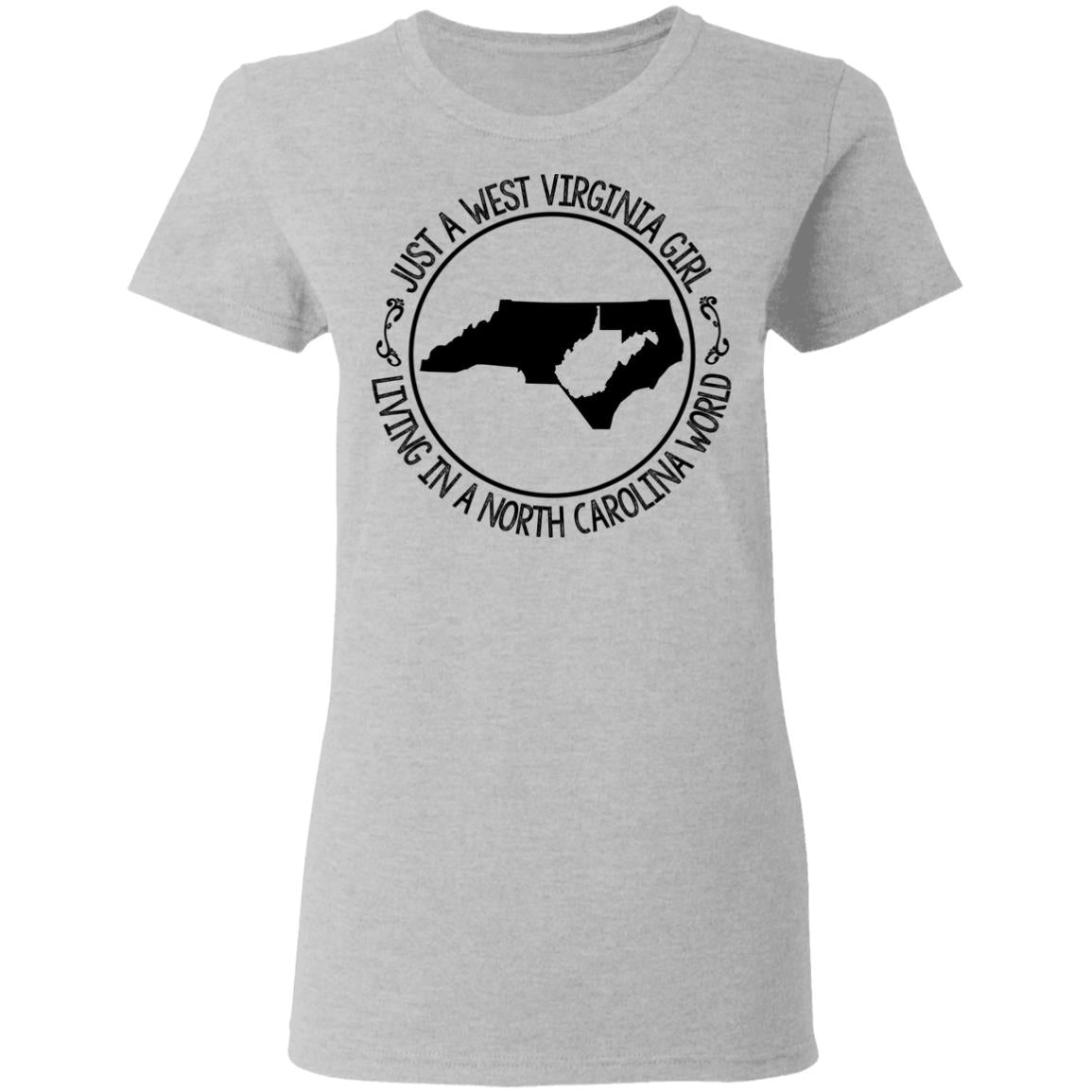 West Virginia Girl Living In A North Carolina World Hoodie - Hoodie Teezalo