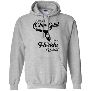Just An Ohio Girl In A Florida World T-Shirt - T-shirt Teezalo
