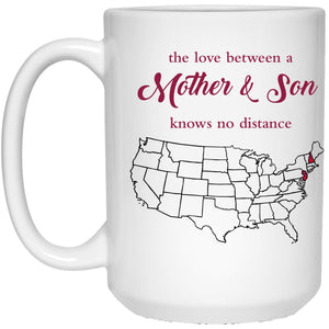 New Jersey New Hampshire The Love Between Mother And Son Mug - Mug Teezalo