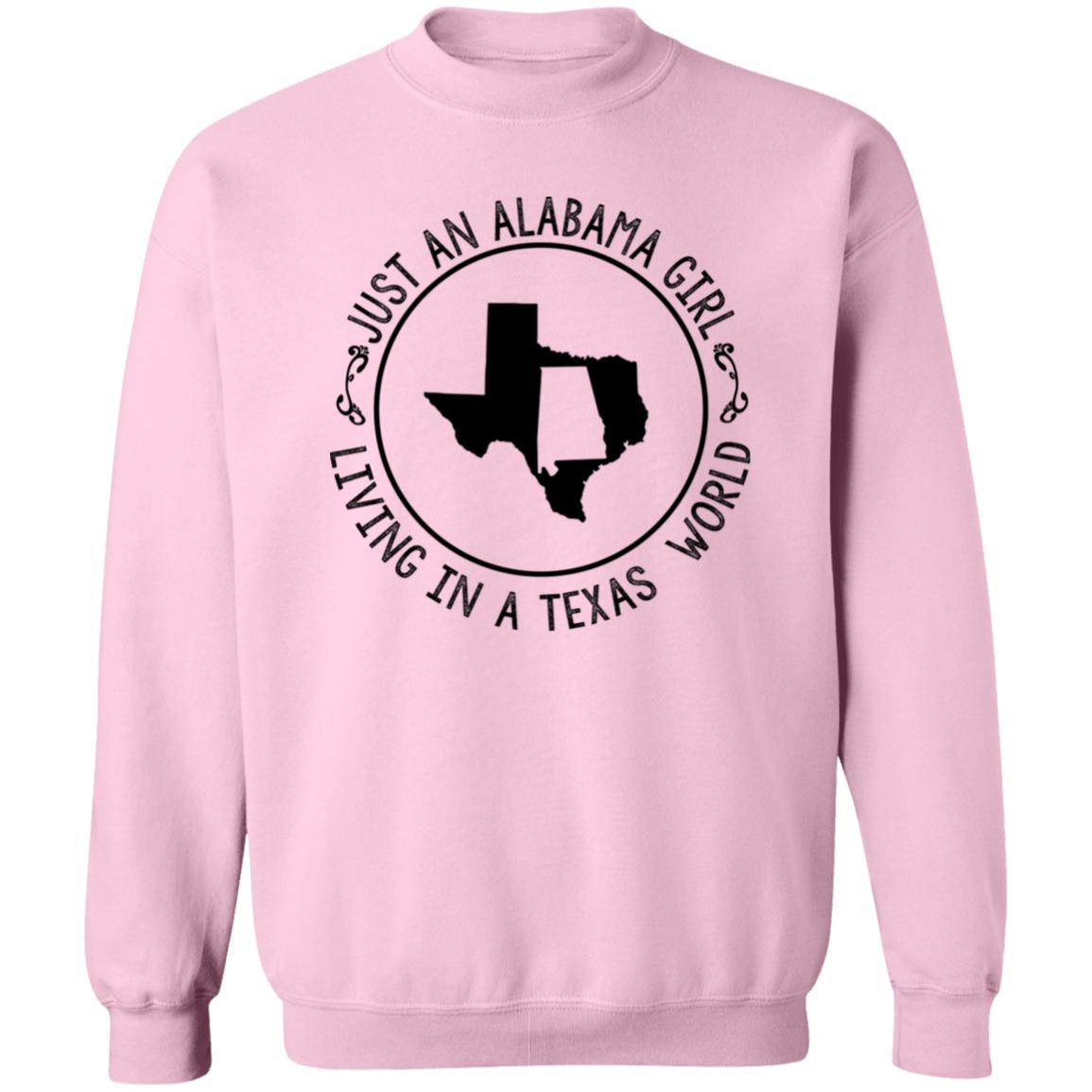 Alabama Girl Living In Texas World T-Shirt - T-shirt Teezalo